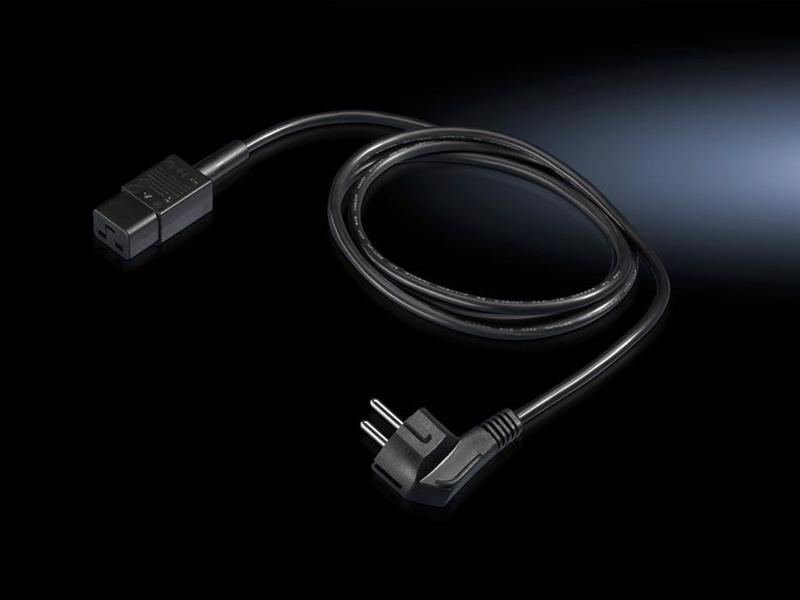 Rittal DK 7200.216 DK Connection cable, L: 1,8 m, 100 - 240 V AC, 16 A, Earthing-pin plug/version D / C19, For PCU - Power Control Unit Turkey