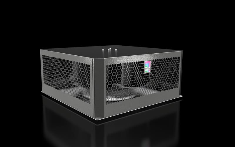 Rittal SK 3166.115 SK Roof-mounted fan 100-130 V, 50-60 Hz, speed-controlled, 800 m³/h, for VX IT, for office environments (very quiet), WxHxD: 470x200x470 mm, RAL 9005 Turkey