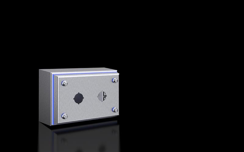 Rittal HD 1682.600 HD switch housing, WxHxD: 100x160x90 mm, stainless steel 14301, 2 switch cut-outs, Ø 225 mm Turkey