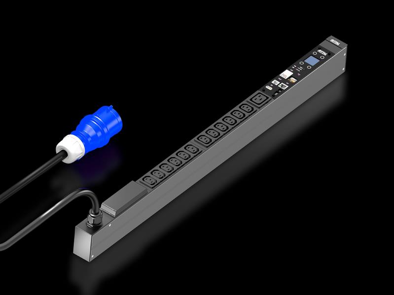 Rittal DK 7979.210 DK PDU metered, compact basic power distribution incl energy measurement per phase, with network interface and display, WLD: 44x845x70 mm, IEC 60320: 12 x C13, 1 x C19 Turkey