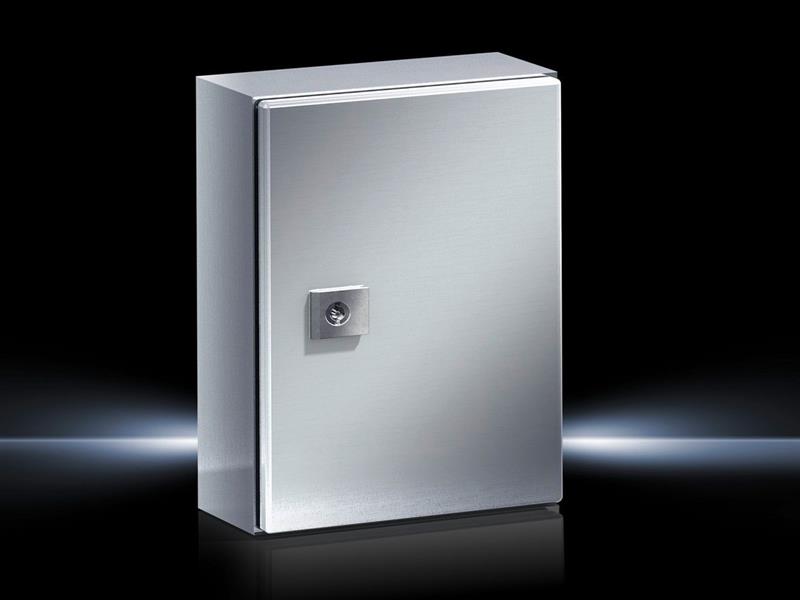 Rittal AE 1002.600 AE Compact enclosure, WHD: 200x300x155 mm, Stainless steel 14301, with mounting plate, single-door, with one cam lock Turkey