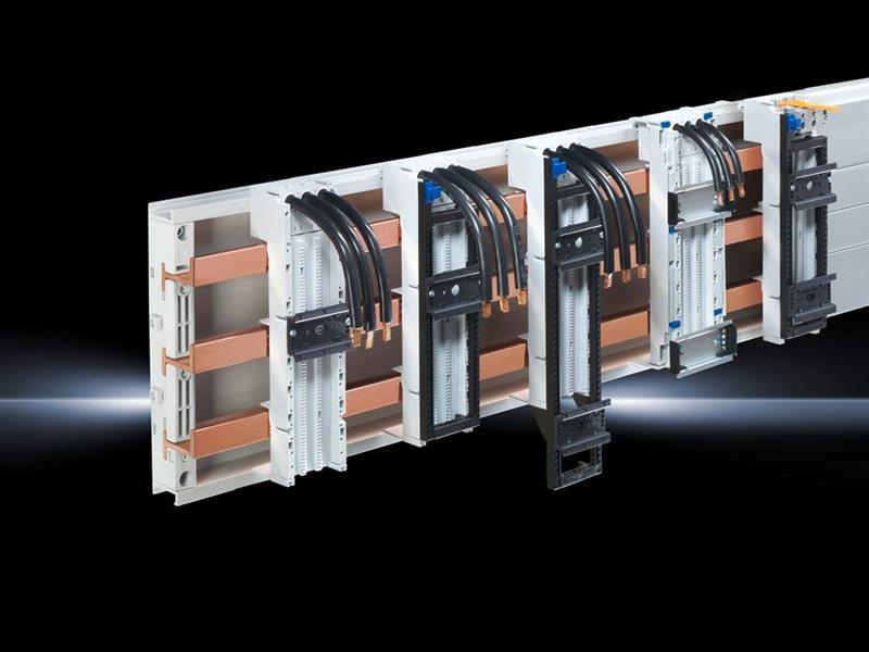 Rittal SV 9340.700 SV OM adaptor, 65 A, 690 V, 3-pole, connection cable AWG 6, WH: 75x208 mm, 2 insert strips, metal support rail Turkey