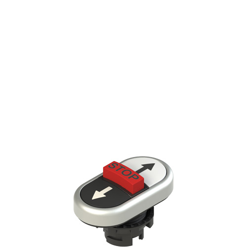 Pizzato E2 1PTRS9AABE Triple lower flush pushbutton, with marking Turkey