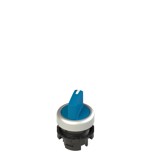 Pizzato E2 1SL12AVD69AB Illuminated short handle selector, 2 positions blue with marking Turkey