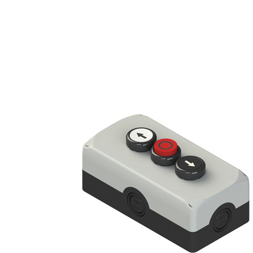 Pizzato ES AC33017 Complete unit with enclosure, 2 flush pushbuttons, 1 projecting pushbutton and contacts Turkey