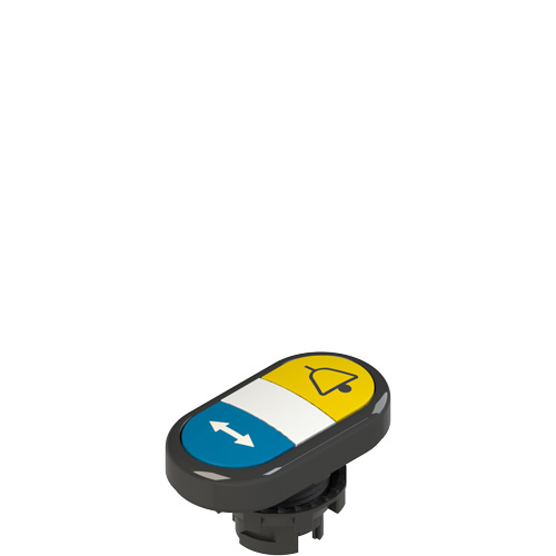 Pizzato E2 1PDRL1AADJ Double lower flush pushbutton, with marking Turkey