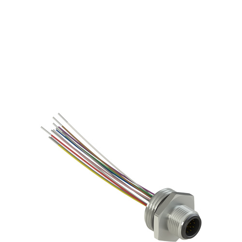 Pizzato VF CNM12MM-L16 M12 metallic male wired connector, 12 poles, for M20x1,5 threads, cable length 16 cm Turkey