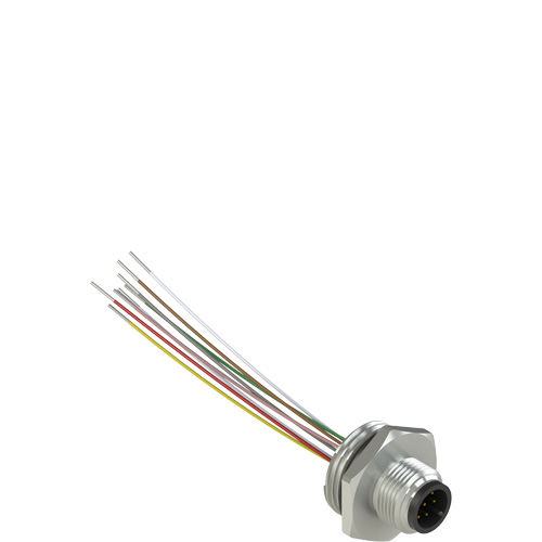 Pizzato VF CNM8MM M12 metallic male wired connector, 8 poles, for M20x1,5 threads Turkey