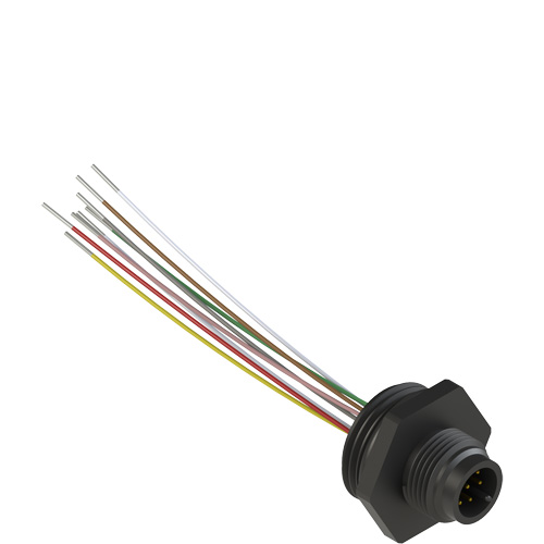 Pizzato VF CNP8MM M12 plastic male wired connector, 8 poles, for M20 threads Turkey