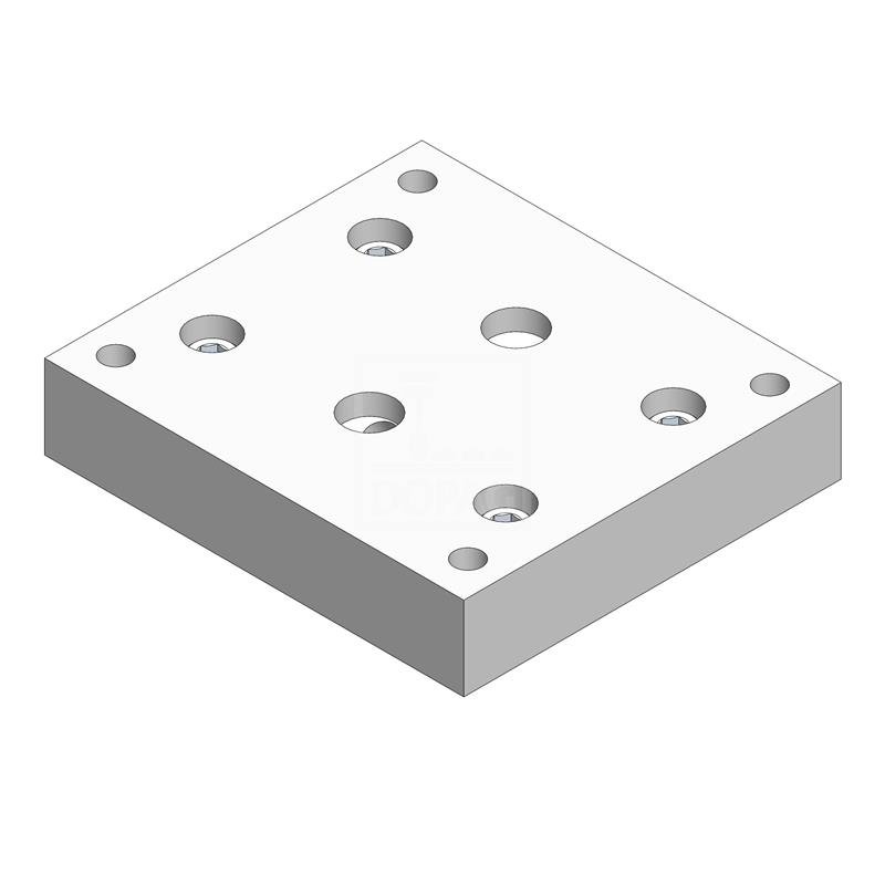 Dopag 480.13.42 Adaptor plate M6 (40x70 mm) to M8 (72x84 mm) Turkey
