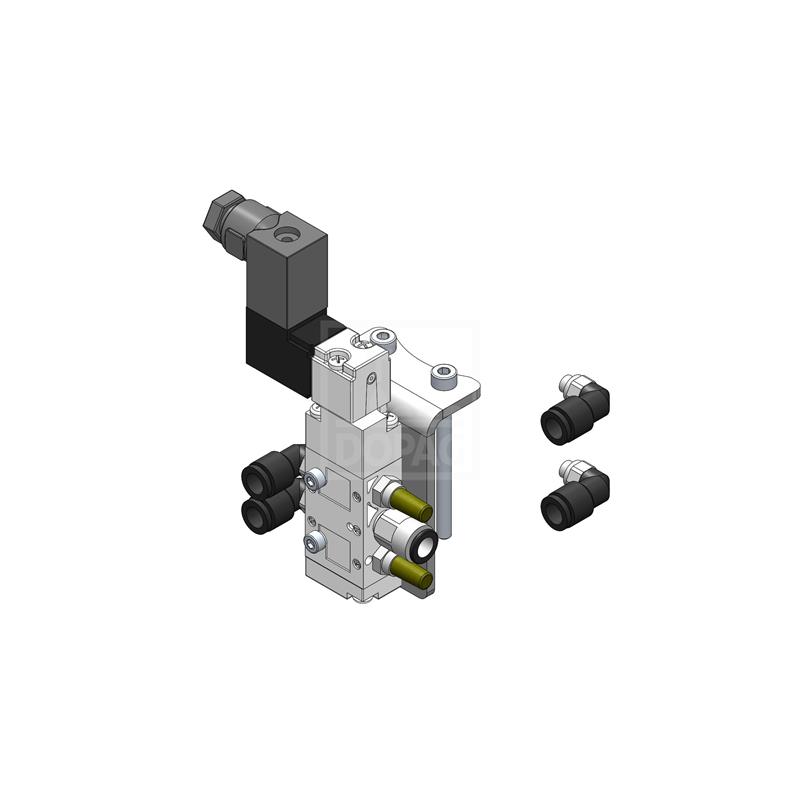 Dopag 1023740 Solenoid valve with industrial plug type CI and holding sheet metal Turkey