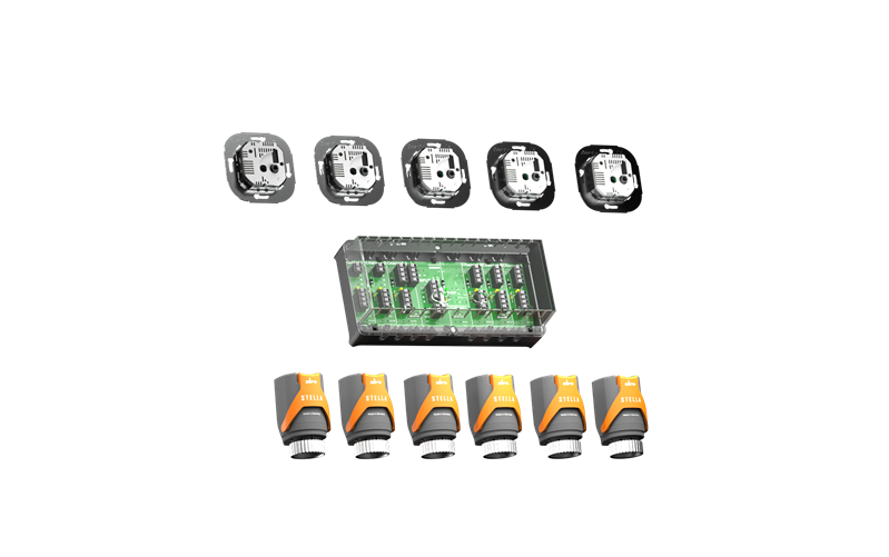 Alre SET 32 Set for fully automatic hydraulic balancing consisting of 5 flush-mounted room thermostats, 1 terminal strip and 6 actuators Turkey