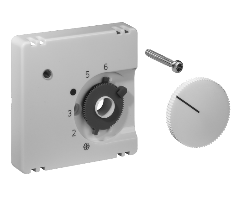 Alre JZ-016.100 Cover set for room thermostat RTBSU / FTR, 55×55, pure white (RAL9010), gloss Turkey