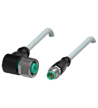 Pepperl+Fuchs V1-W-0,3M-PUR-V31-GM Cordset M8 socket angled to M12 plug straight A-coded, 4-pin, PUR cable grey Turkey