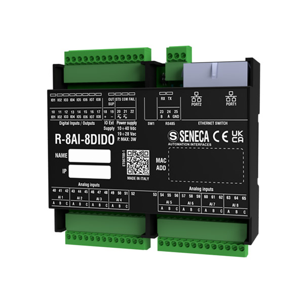 Seneca R-8AI-8DIDO Profinet
        (HW rev. D0) Profinet IO module with 8 universal analog inputs and 8 digital input/output channels Turkey