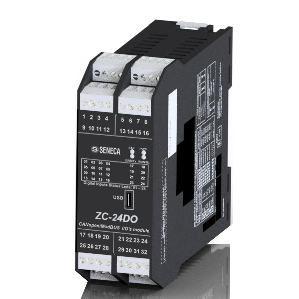 Seneca ZC-24DO 24 CH digital output CANopen / ModBUS RS485 Turkey