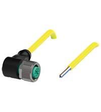 Pepperl+Fuchs V1-W-YE10M-PVC-U Female cordset single-ended M12 angled A-coded, 4-pin, PVC cable yellow, UL approved Turkey