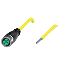 Pepperl+Fuchs V11-G-YE10M-PVC-U Female cordset single-ended M12 straight A-coded, 3-pin, PVC cable yellow, UL approved Turkey