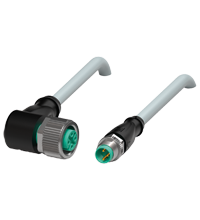 Pepperl+Fuchs V11-W-2M-PUR-V3-GM Cordset M12 socket angled to M8 plug straight A-coded, 3-pin, PUR cable grey Turkey