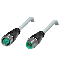 Pepperl+Fuchs V15-G-1M-PUR-ABG-V15-G Cordset M12 socket straight to M12 plug straight A-coded, 5-pin, PUR cable grey, shielded Turkey