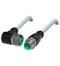 Pepperl+Fuchs V15-W-3M-PUR-ABG-V15-G Cordset M12 socket angled to M12 plug straight A-coded, 5-pin, PUR cable grey, shielded Turkey