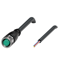 Pepperl+Fuchs V19-G-BK1M-PVC-U-YSTE2 Female cordset single-ended M12 straight A-coded, 8-pin, PVC cable 6-core black, UL approved Turkey