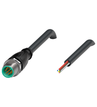 Pepperl+Fuchs V19S-G-BK10M-PUR-U Male cordset single-ended M12 straight A-coded, 8-pin, PUR cable black, UL approved Turkey