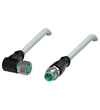 Pepperl+Fuchs V3-WM-5M-PVC-V3-GM Cordset M8 socket angled to M8 plug straight A-coded, 3-pin, PVC cable grey Turkey