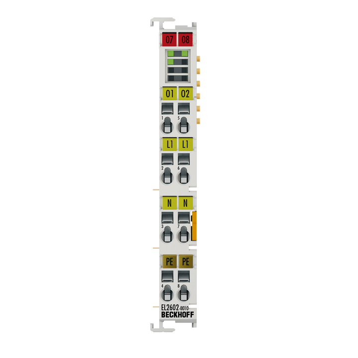 Beckhoff EL2602-0010 EtherCAT Terminal, 2-channel relay output, 230 V AC, 30 V DC, 5 A, contact-protecting switching Turkey