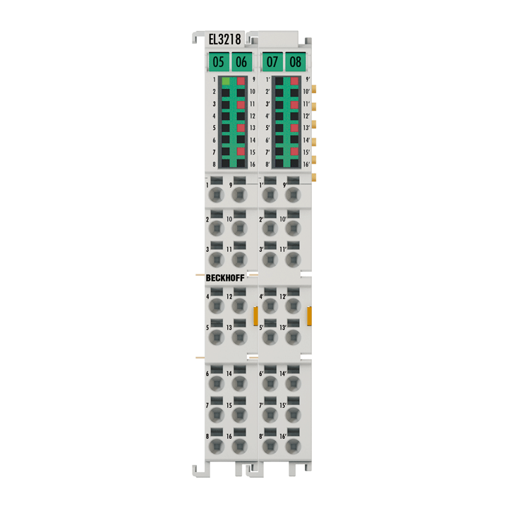 Beckhoff EL3218 EtherCAT Terminal, 8-channel analog input, temperature, RTD (Pt100), 16 bit, 3-wire connection Turkey