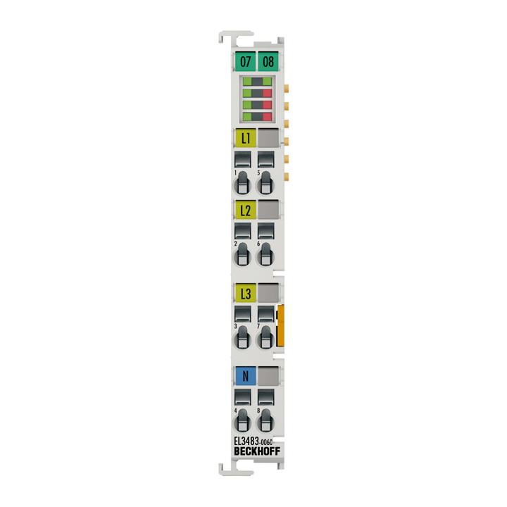Beckhoff EL3483-0060 EtherCAT Terminal, 3-channel analog input, mains monitor, 480 V AC, 24 bit, with analog values Turkey