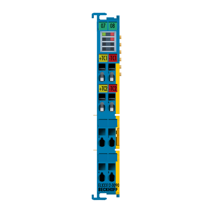 Beckhoff ELX3312-0090 EtherCAT Terminal, 2-channel analog input, temperature, thermocouple, 16 bit, Ex i, TwinSAFE SC Turkey