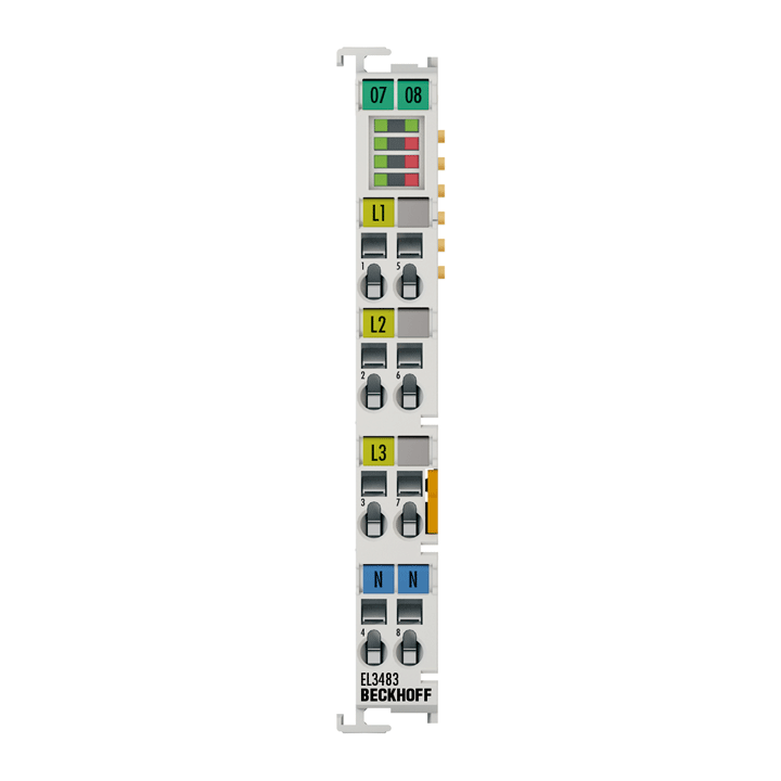 Beckhoff EL3483 EtherCAT Terminal, 3-channel analog input, mains monitor, 480 V AC, 24 bit Turkey