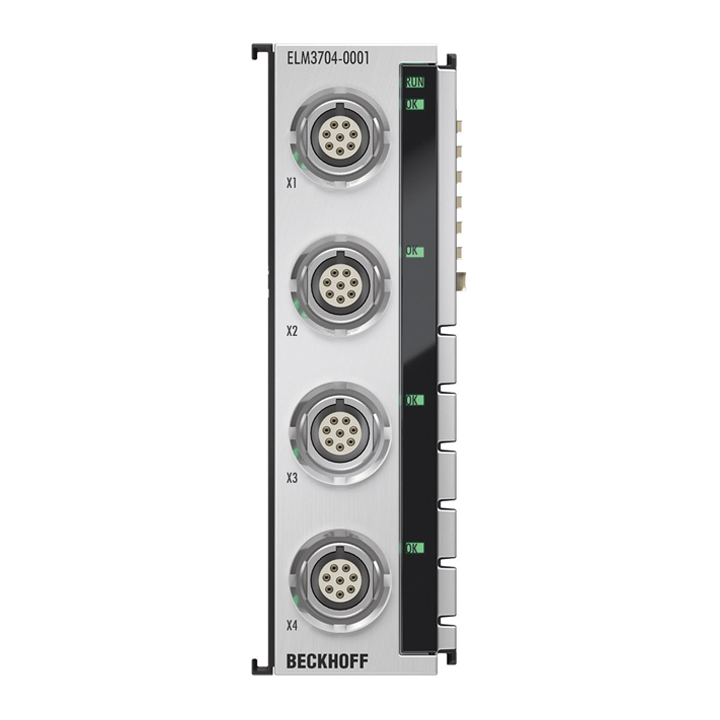 Beckhoff ELM3704-0001 EtherCAT Terminal, 4-channel analog input, multi-function, 24 bit, 10 ksps, LEMO Turkey