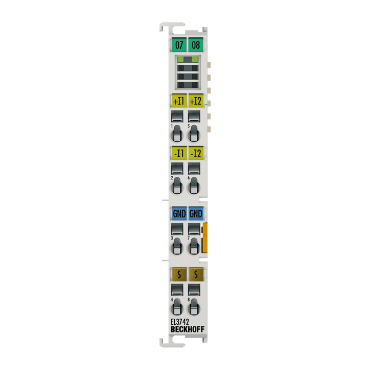 Beckhoff EL3742 EtherCAT Terminal, 2-channel analog input, current, 0…20 mA, 16 bit, oversampling Turkey
