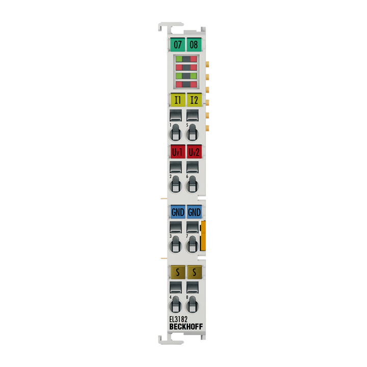 Beckhoff EL3182 EtherCAT Terminal, 2-channel analog input, current, 0/4…20 mA, 16 bit, single-ended, HART Turkey