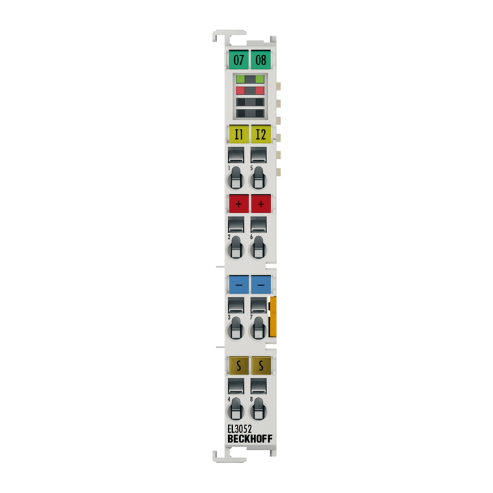 Beckhoff EL3052 EtherCAT Terminal, 2-channel analog input, current, 4…20 mA, 12 bit, single-ended Turkey