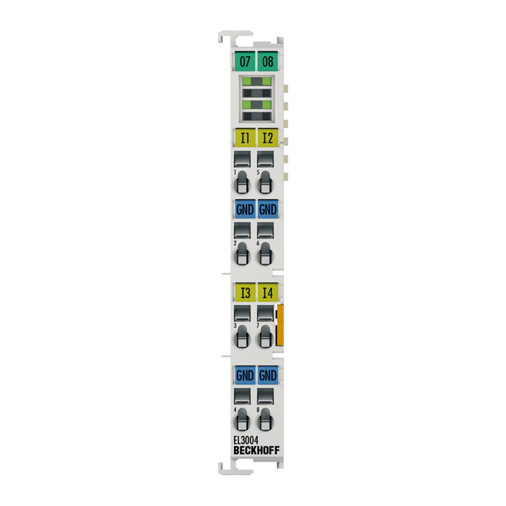 Beckhoff EL3004 EtherCAT Terminal, 4-channel analog input, voltage, ±10 V, 12 bit, single-ended Turkey