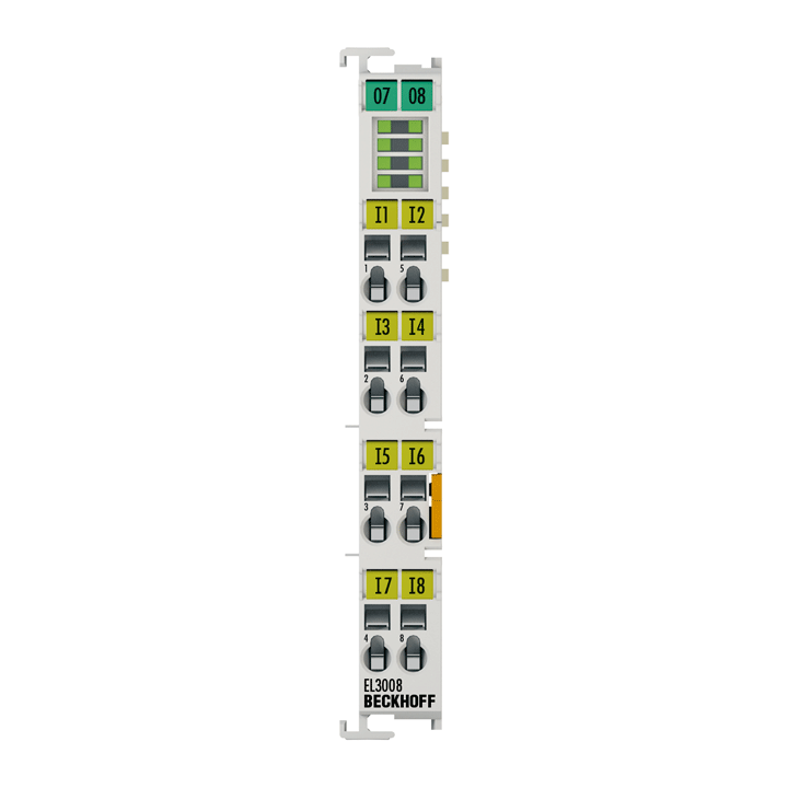 Beckhoff EL3008 EtherCAT Terminal, 8-channel analog input, voltage, ±10 V, 12 bit, single-ended Turkey