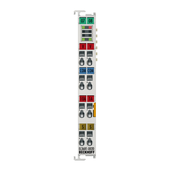 Beckhoff EL3681-0020 EtherCAT Terminal, 1-channel analog input, multimeter, 300 V AC/DC, 10 A, 19 bit, factory calibrated Turkey