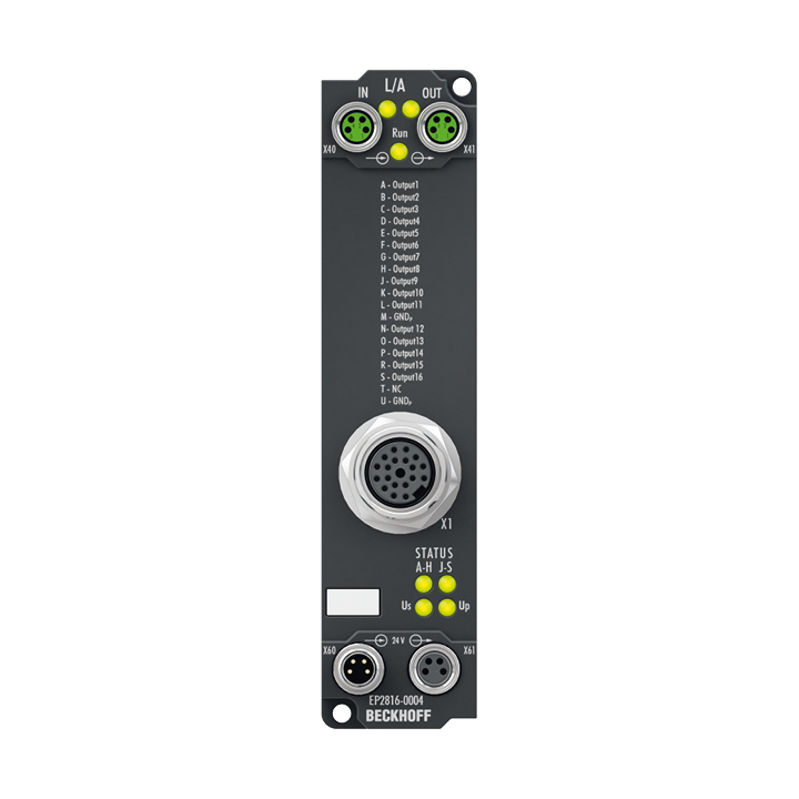 Beckhoff EP2816-0004 EtherCAT Box, 16-channel digital output, 24 V DC, 05 A, M16 Turkey