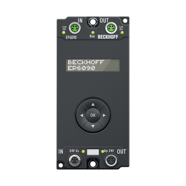 Beckhoff EP6090-0000 EtherCAT Box, display with navigation switch, operating hours counter Turkey