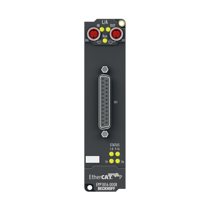 Beckhoff EPP1816-0008 EtherCAT P Box, 16-channel digital input, 24 V DC, 10 µs, D-sub Turkey
