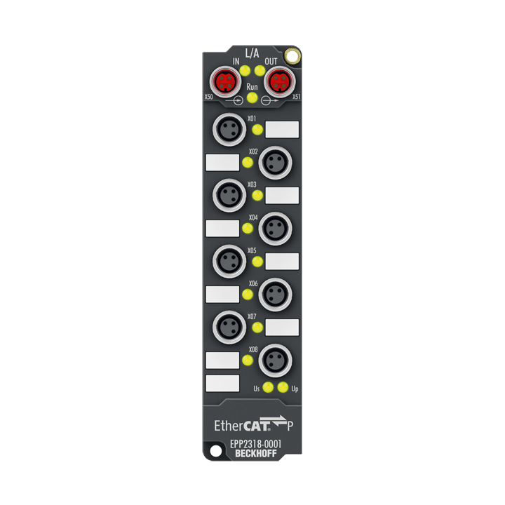 Beckhoff EPP2318-0001 EtherCAT P Box, 4-channel digital input + 4-channel digital output, 24 V DC, 10 µs, 05 A, M8 Turkey