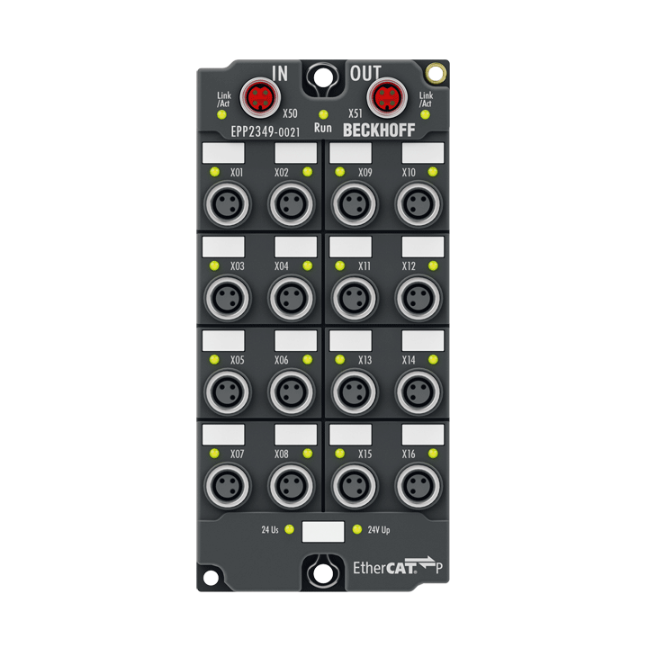 Beckhoff EPP2349-0021 EtherCAT P Box, 16-channel digital combi, 24 V DC, 10 µs, 05 A, M8 Turkey