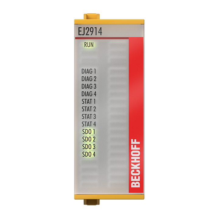 Beckhoff EJ2914 EtherCAT plug-in module, 4-channel digital output, 24 V DC, 05 A, TwinSAFE, TwinSAFE Logic Turkey