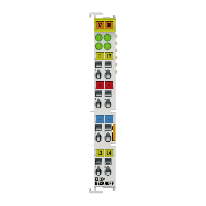 Beckhoff KL1304 Bus Terminal, 4-channel digital input, 24 V DC, 3 ms, type 2 Turkey