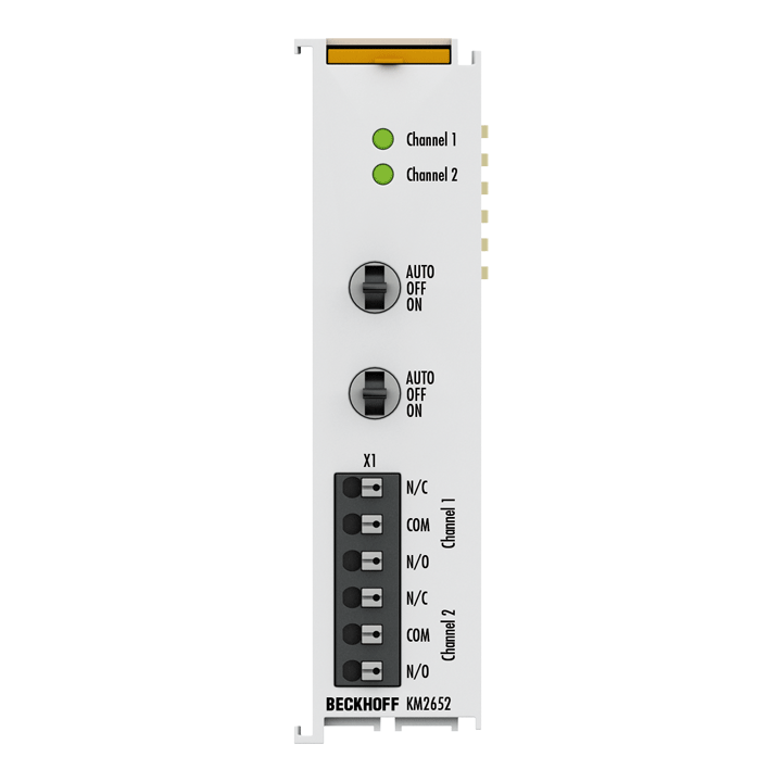 Beckhoff KM2652 Bus Terminal module, 2-channel digital output, 230 V AC, 6 A, manual/automatic operation Turkey