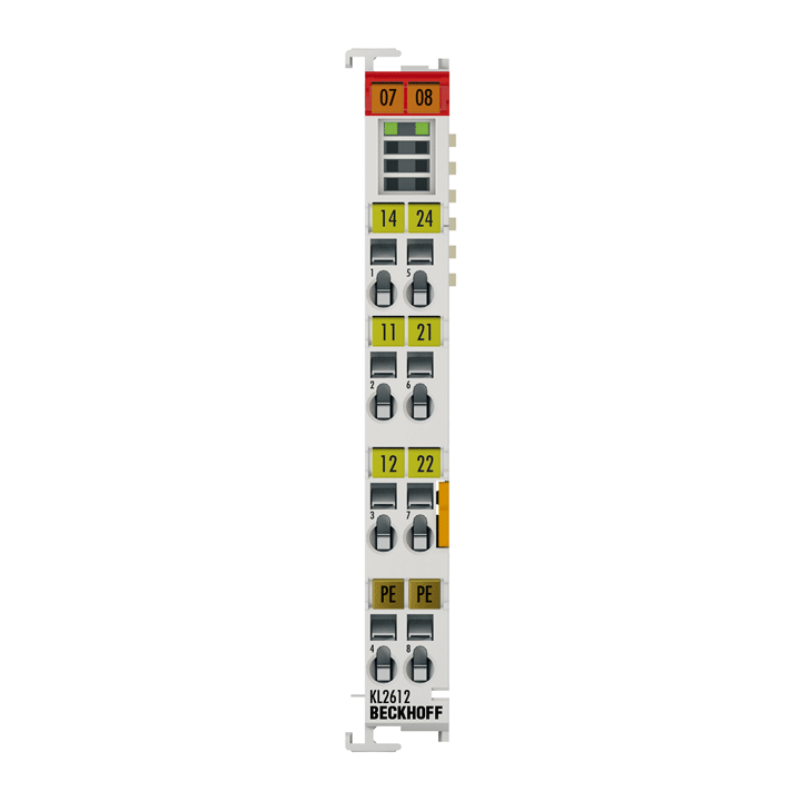 Beckhoff KL2612 Bus Terminal, 2-channel relay output, 125 V AC, 30 V DC, 05 A AC, 2 A DC Turkey