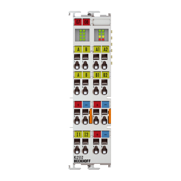 Beckhoff KL2552 Bus Terminal, 2-channel motion interface, DC motor, 48 V DC, 5 A Turkey